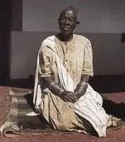 Rain Queen Khesetwane Modjadji III seated in traditional attire